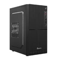[QCMT-06] GABINETE QUARONI FRENTE ABS, NEGRO TIPO ALUMINO CEPILLADO CON ENCENDIDO Y PUERTOS LATERALES, MICRO ATX / MINI ITX, FUENTE DE PODER INCLUIDA DE 500W
