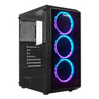 [OG-C E1] GABINETE GAMER. NEGRO/ OCELOT/ ATX/ PANEL FRONTAL Y LATERAL CRISTAL TEMPLADO/ 5 BAHIAS DE ALMACENAMIENTO/ ESPACIO PARA 8 VENTILADORES DE 120MM /SOPORTA GPU HASTA 285MM