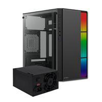 [AC-935753] GABINETE ACTECK FUSION II GI440 / MICRO TORRE / MICRO ATX, MINI ITX / FUENTE 500W / ILUMINACION RGB / PANEL ACRILICO, METAL / NEGRO / AC-935753