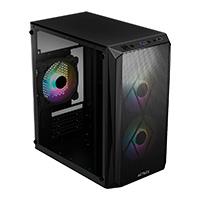 [AC-935739] GABINETE ACTECK DOOM GI630 / MICRO TORRE / MICRO ATX, MINI ITX / FUENTE 500W / VENTILADOR RGB / PANEL ACRILICO, METAL / NEGRO / AC-935739