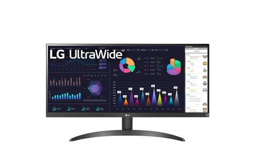 [29WQ500] Monitor LG UltraWide, 29 pulgadas, Full HD, 2560 x 1080, AMD FreeSync, 75Hz, HDMI (2), IPS, 5 ms, Color Negro