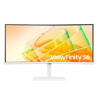 [LS34C650TALXZX] Monitor LED Samsung 34 pulgadas, Widescreen, WQHD 3,440 x 1,440, HDMI 1, D. Port 1, 100Hz, 5ms, Blanco, Bocinas, Curvo, 1000R, Thunderbolt, USB-C