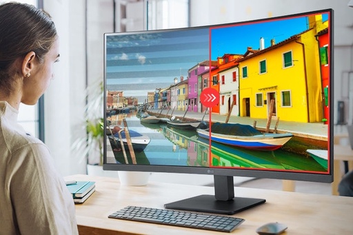 [32MR50C] Monitor PC LG Curvo 32MR50C-B 31.5 Full HD con AMD FreeSync, Resolución 1920x1080, Panel VA, TR 5ms, 100 Hz, Curvatura 1500R, D-Sub, HDMI, Montable Pared 100x100 mm