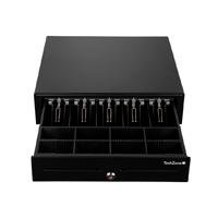[TZBE5B8M100] CAJON DE DINERO TECHZONE  TZBE5B8M100, COMPARTIMENTO, 5 BILLETES, 8 MONEDAS, REMOVIBLE, NEGRO 