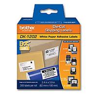 [DK1202] ETIQUETA PRECORTADA BROTHER DK1202 BLANCA  300 ETIQUETAS 62X100 MM COMPATIBLE CON QL´S