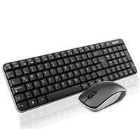 [GT4000BG] TECLADO/MOUSE COMBO GHIA INALAMBRICO COMPACTO GT4000BG / COLOR NEGRO/GRIS