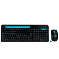 [TZ20COMB02-INA] TECLADO/MOUSE TECHZONE TZ20COMB02-INA INALAMBRICO RANURA SOPORTE AZUL