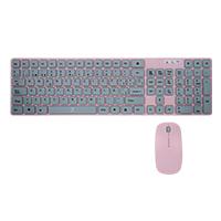 [PC-201069] KIT TECLADO Y MOUSE INALAMBRICO PARA NINOS PERFECT CHOICE BALLOON - ROSA