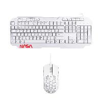 [NS_GC01] TECLADO/MOUSE ALAMBRICO NASA BY TECHZONE NS-GC01 LED RGB BLANCO