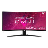 [VX3418-2KPC] Monitor LED ViewSonic Gamer 34 pulgadas 21:9, WQHD 3440x1440p, HDMI 2.0, Display Port, FreeSync Premium, Curvo 1500R, 144 Hz, 1 ms, 3 años de Garantía