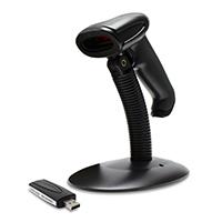 [GSLWB1] Lector de Códigos de Barra Ghia Laser 1D Inalámbrico con Base, Receptor USB, Hasta 300m